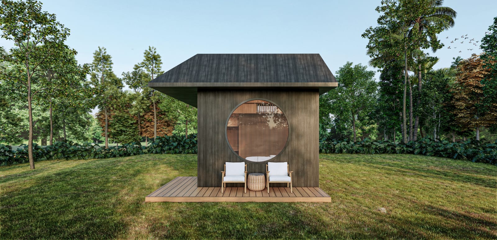 Elegant hotel lobby with contemporary design